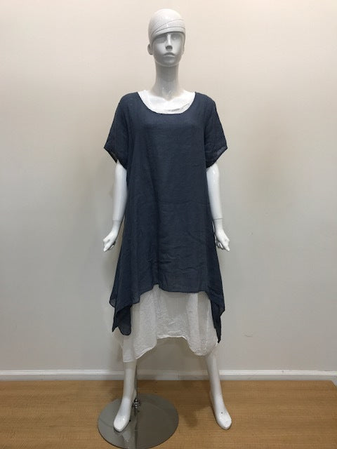 the Kealani Linen/cotton layered Dress