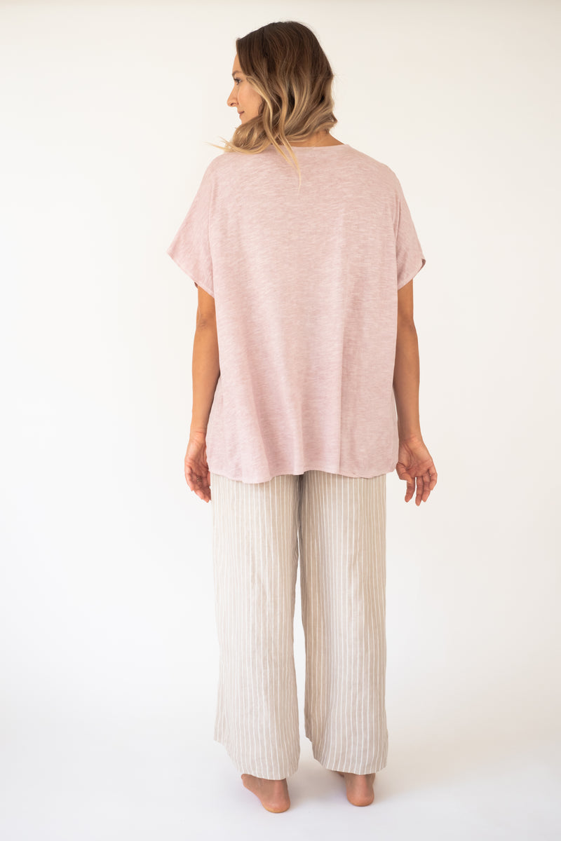 the NALA'APAU Linen/Cotton T-shirt Top