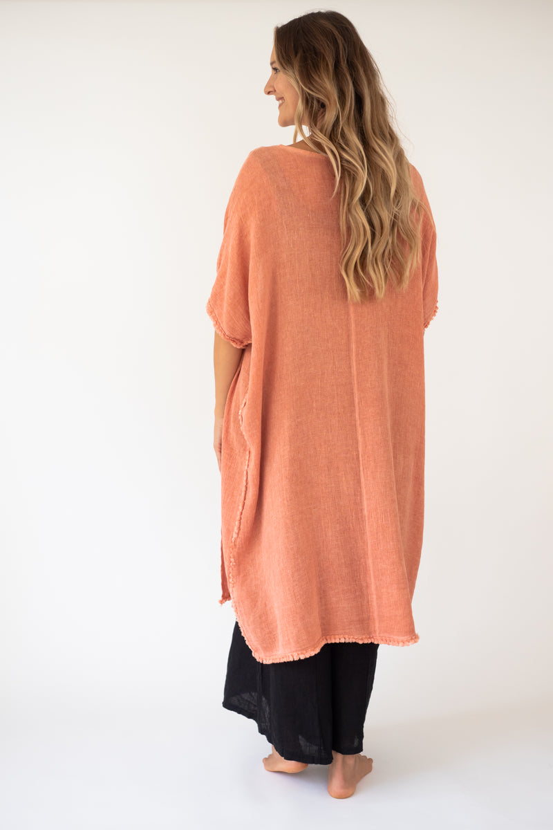 The HELE Linen/Cotton Duster Cardigan