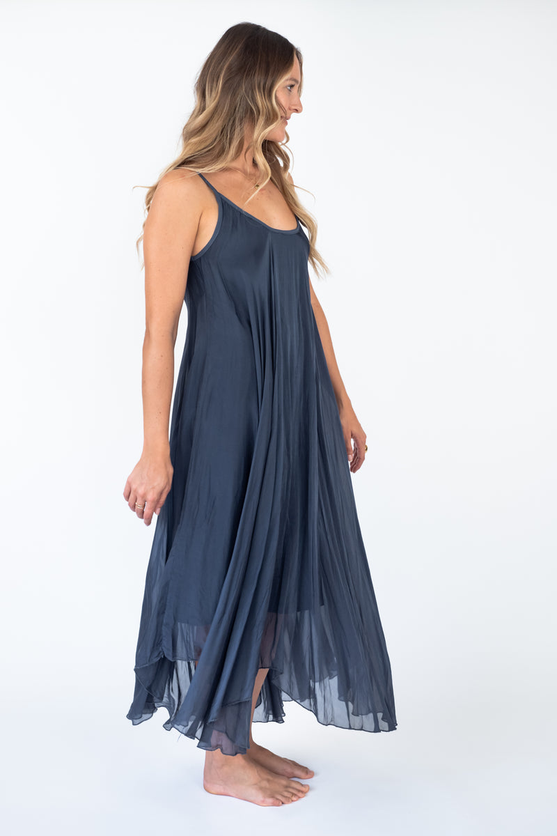 The WAILEA Silk sleeveless maxi dress